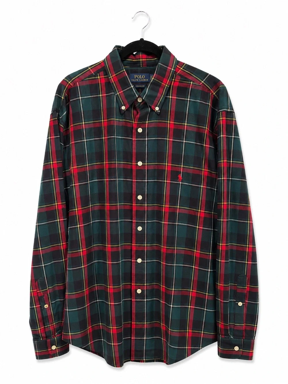 Polo by Ralph Lauren Dark Green & Red Plaid Button-Down Shirt